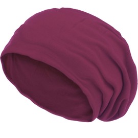 style3 Slouch Beanie made of breathable, fine and light jersey Unisex Beanie Bonnet Bini One size - Dark Berry