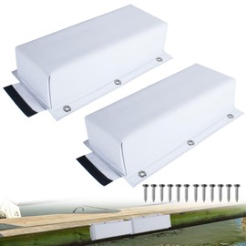 BALAVA Dock Bumpers 2 Pack Total 32Inch,Boat Dock Bumper,Dock Bumper Guards Dock Bumper,Dock Bumpers Marine,Dock Post Bumpers Boat Bumpers for Docking Piling,Screws Included (White)