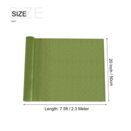 MECCANIXITY Crepe Paper Roll 7.5ft Long 20 Inch Wide for Wedding Ceremony Various Large Festivals Decoration, Olive Green