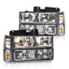 CNNELL Headlights Compatible with GMC 1994-1999 C1500 K1500 Yukon C2500