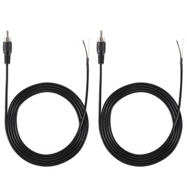 Greluma 2pcs 1.5m RCA Male to Speaker Cable, RCA Male to Bare Wire with Open End, Jack Plug Pigtail Audio/Video Cable for Amplifier Receiver Speaker