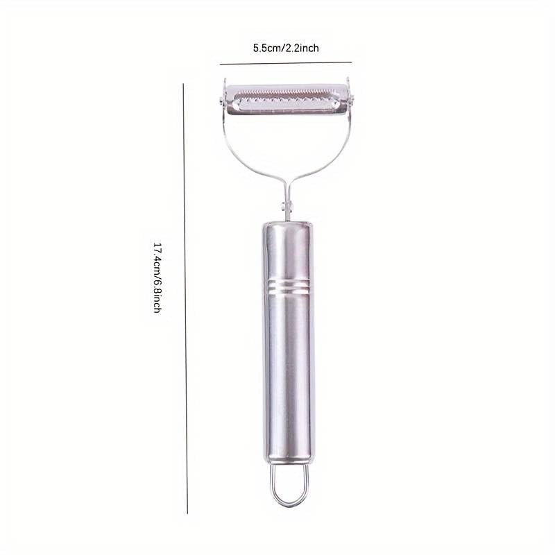 Julienne Peeler，Stainless Steel Vegetable Peeler,Double-Sided Blade Vegetable Julienne Cutter and