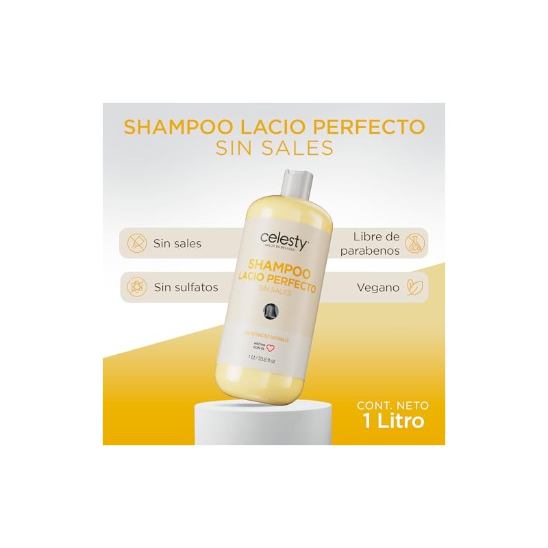 CELESTY | Shampoo sin Sulfatos y Parabenos - Shampoo Lacio