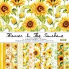 craspire Pack of 24 Sunflowers Scrapbook Paper Origami Paper Floral