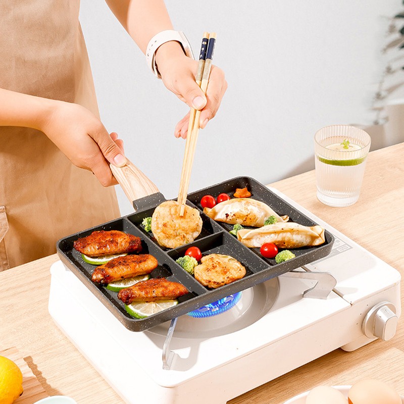 Divided Grill Maifan Stone Coating Aluminum Uniform Heating Anti Stick