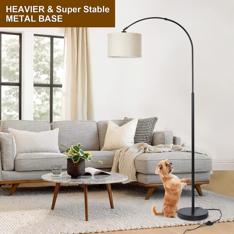 Arc Floor Lamps for Living Room, Modern Standing Lamp with