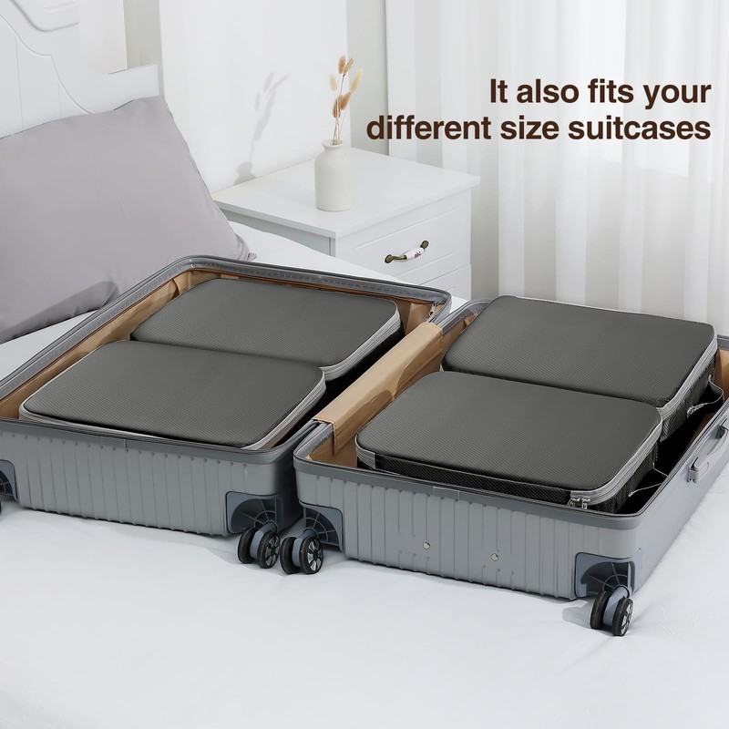Homsorout Space Saving Compression Organisers - Set of 6, Expandable