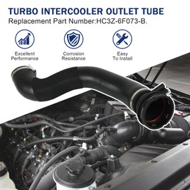 Turbo Intercooler Outlet Tube Replacement for Ford F-250 F-350 Super Duty 6.7L PowerStroke 2017-2019 Replaces# HC3Z-6F073-B
