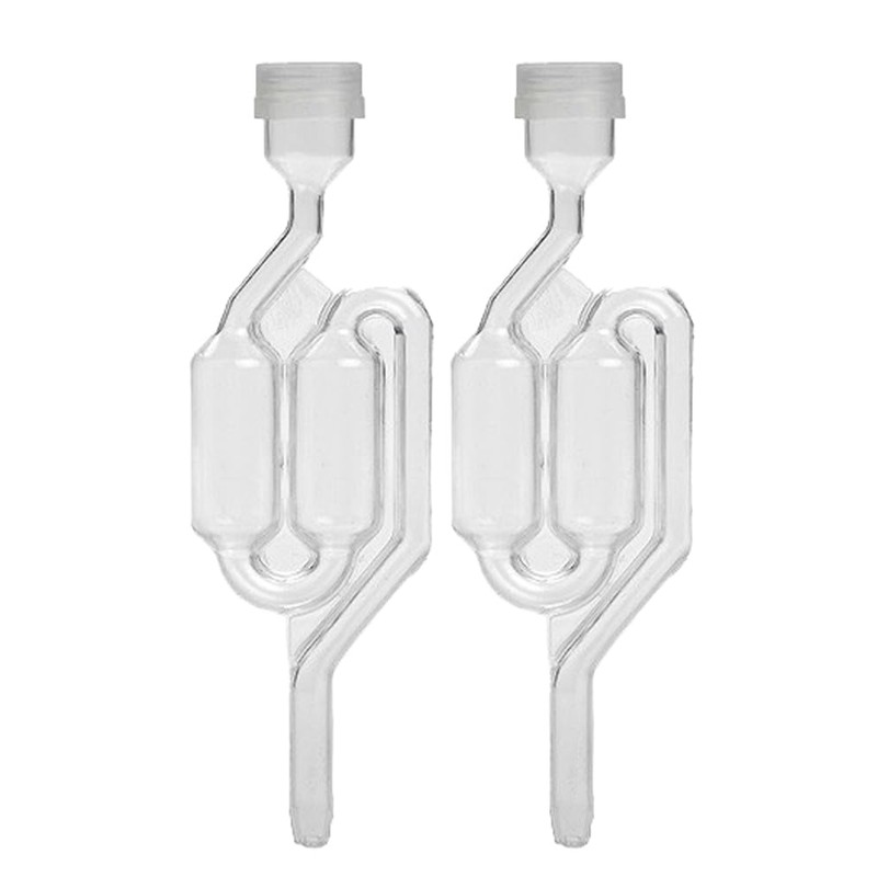 Home Brew Ohio Twin Bubble Airlock with 6.5 Rubber Stopper