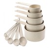 Beille Cream Wheat Straw Measuring Cups Spoons Set Cooking Baking