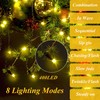 Christmas Tree Lights 400 LEDs, aneeway Christmas Lights with 8