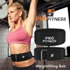 ProFitness 4 Inch Wide Weight Lifting Belt (Medium, Black/White)