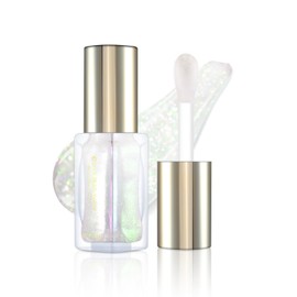 CHARMACY Aurora Chameleon Moisturizing Lip Gloss, MultiColor Shifting Shimmer Lip Gloss, Hydrating Non-Sticky Formula Glitter Lip Glaze, Easy to Apply, Long-Lasting, High-Shine Sheer Finish #04