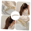 Beavorty Ponytail Banana Clip Pearl Design Durable Hair Jaw Claw