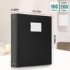 Uquelic Binder with Plastic Sleeves for Letter/A4 Size (11'' x