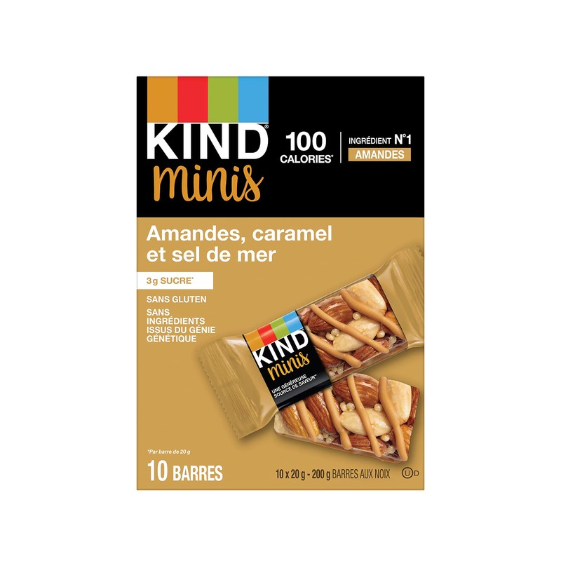 KIND Minis, Caramel Almond & Sea Salt, Gluten Free, 100