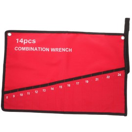 Operitacx 14 Slot Canvas Tool Roll Bag Electrician Storage Pouch for Wrenches Screwdrivers Ratchets