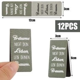 COLOFALLA Pack of 12 Bookmarks Magnetic Inspirational Sayings Magnetic Bookmark Gifts for Birthday Graduation Exam Youth Initiation School Farewell Gift for Students Teachers