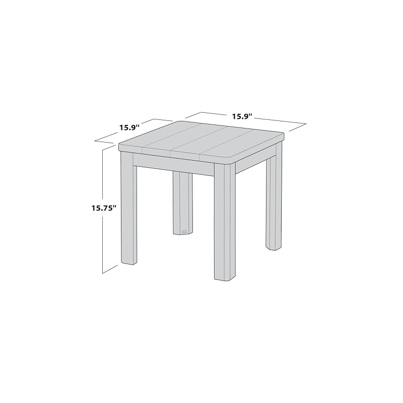 Keter Outdoor Chaise Side Table - White