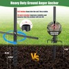 ‌JAOTREL 60" Bird Feeder Pole with Spiral Ground Stake -