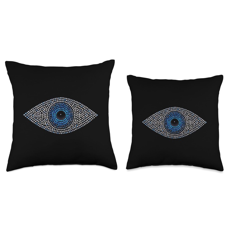 Evil Eye Symbol Throw Pillow