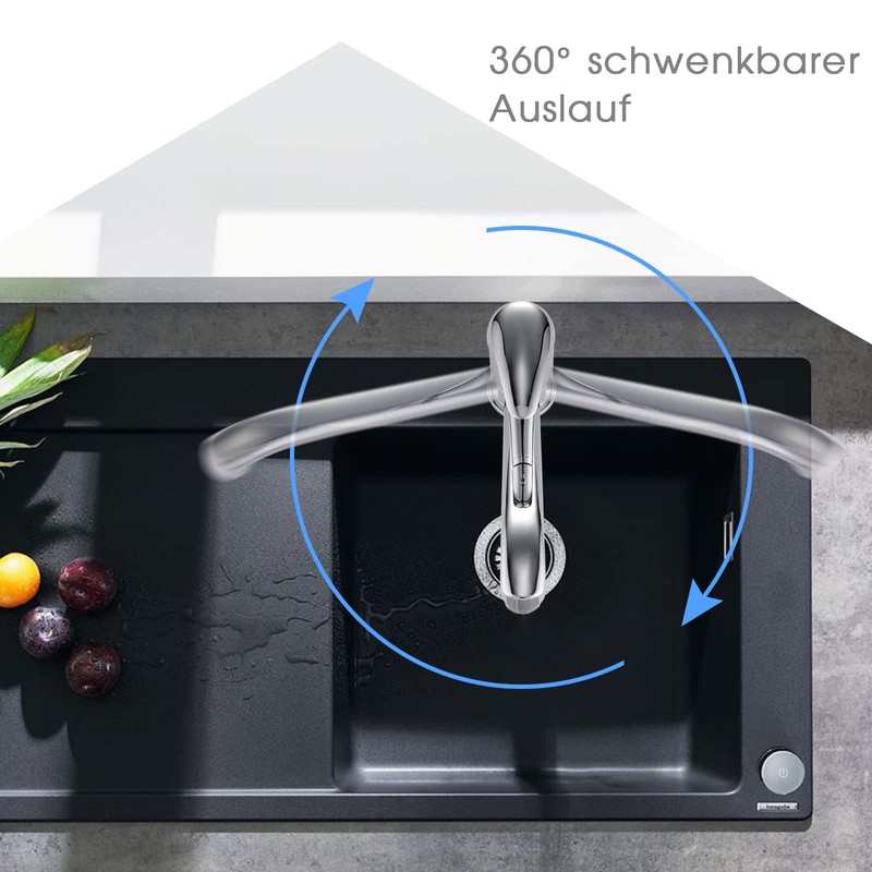 Kitchen Tap Brass 360° Rotatable Kitchen Tap High Pressure Sink