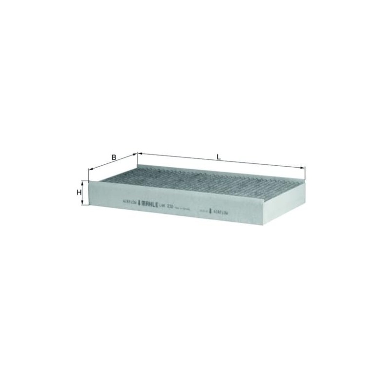MAHLE LAK 232 Interior Cabin Air Filter - Carbon Activated