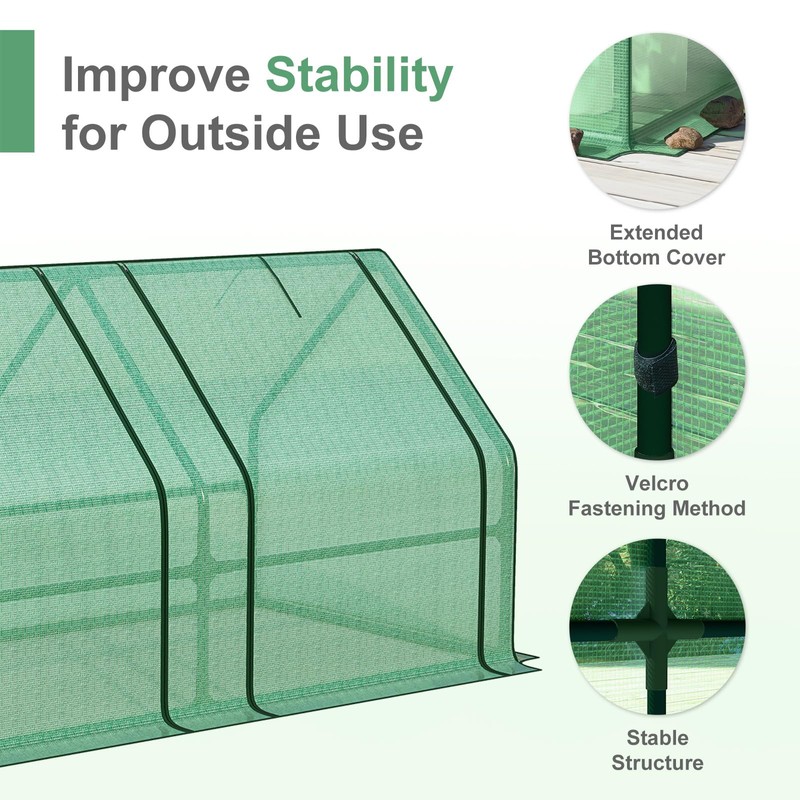 Aoodor 6 x 3 x 3 ft Mini Greenhouse with