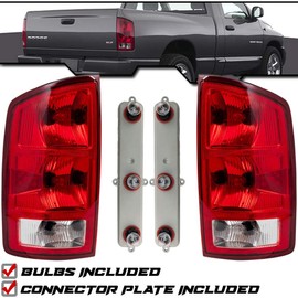 EPIC LIGHTING OE Style Halogen Tail Lights w/Bulbs Circuit Board Assembly Replacement for DODGE 02-06 RAM 1500 2500 03-06 RAM 3500 [ CH2800147 CH2801147 55077347AD 55077348AF ] Pair
