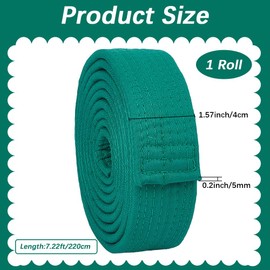 CREATCABIN Green Jiu Jitsu Belt Polyester Martial Arts Belt Judo Jiu-Jitsu TKD Aikido Uniform Rank Belt Long Soft Universal Fit Belts Taekwondo for Men Women Sports Training Equipment 7.22ft