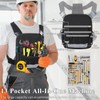 LOTCAIN Electrician Tool Pouch Heavy Duty 26 Pockets Tool Pouch