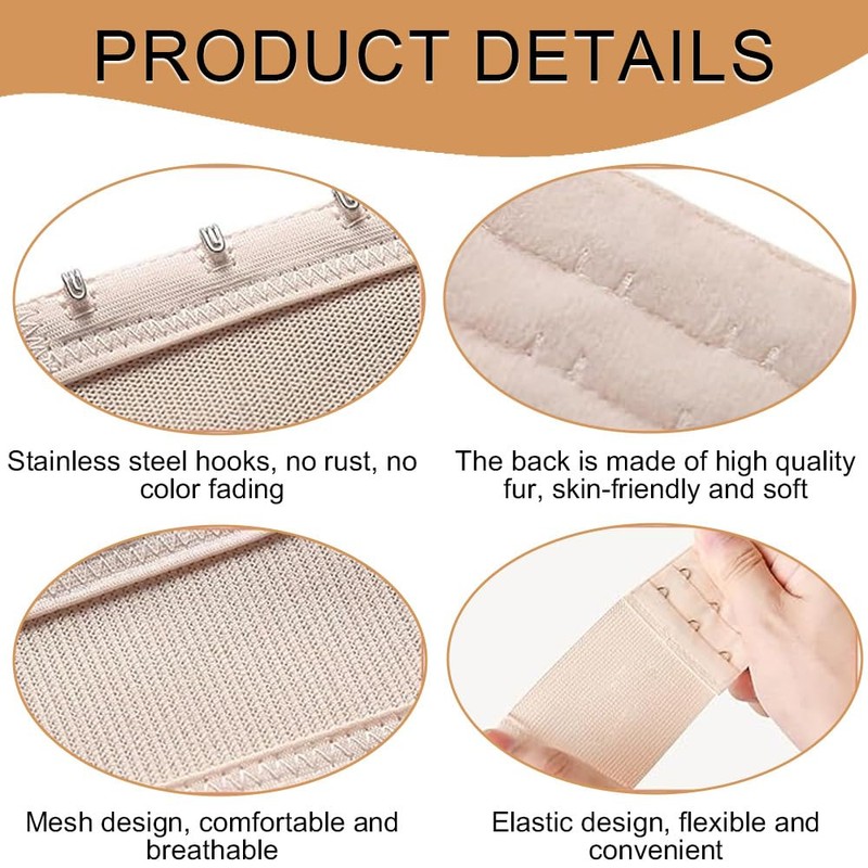 Azlanway Bra Extender 8 Pieces 4 Rows 4 Hooks 3