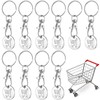 MIRKUZI Kaufläden & Zubehör 10 Shopping Trolley Tokens, Metal Keyring