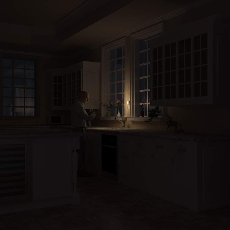 MAZ-TEK Plug in Motion Sensor Lights with Adjustable Brightness,Warm White
