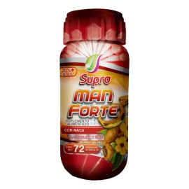 Man Forte Maca Supra Natura 72 Capsulas Maca Vitaminas Sin Sabor