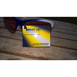 Maxx HD Sunglasses Domain white blue shatterproof golf high definition TR90 LT