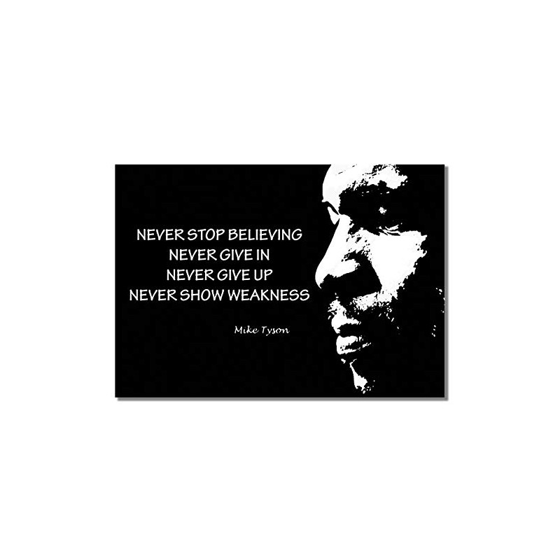 Mike Tyson Portrait A3 Unframed Black and White Quote Poster