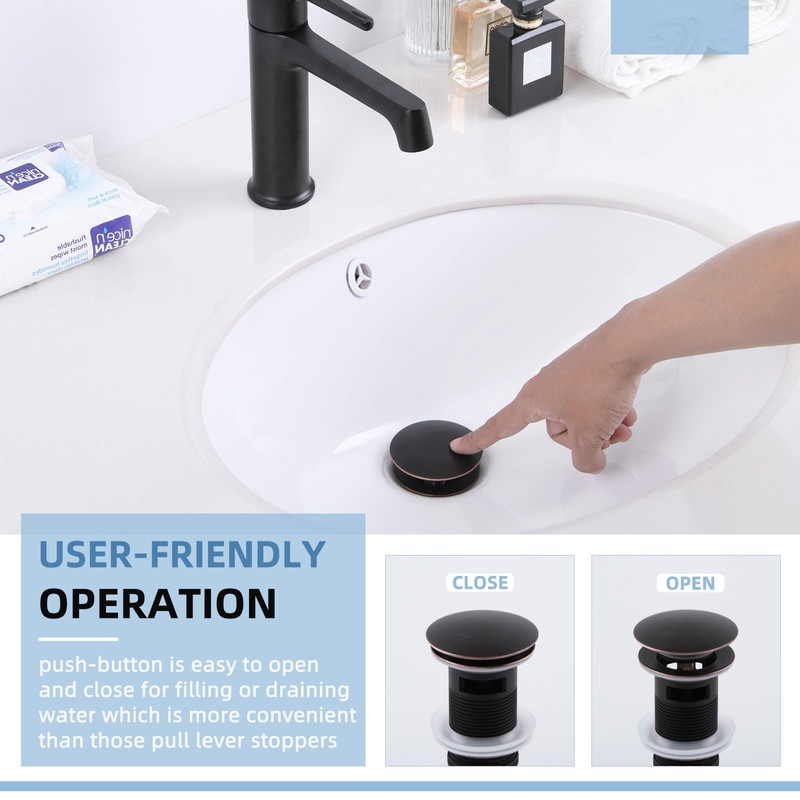 Angle Simple Bathroom Sink Drain with Overflow, Brass Pop Up
