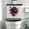 Feather Flower Butterfly Toilet Cover Sticker Decals,Spring Flower Leaf Butterfly