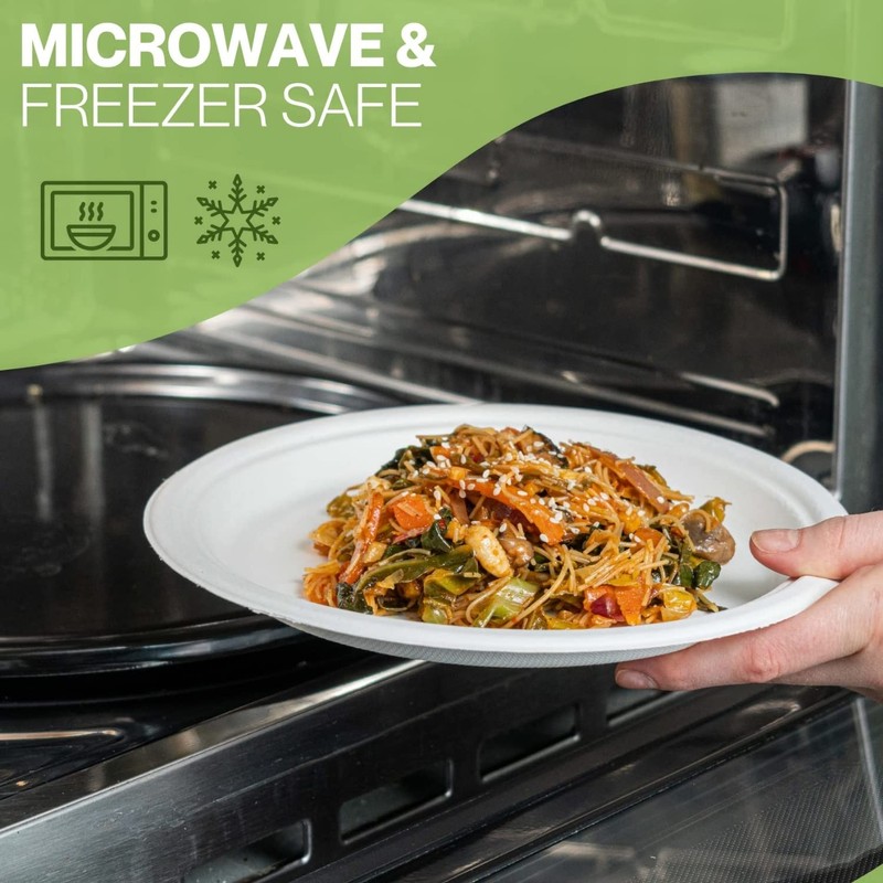 G4GADGET Paper Plates 23cm - 9inch Paper Plates, Disposable Plates,