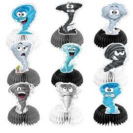 Tornado Honeycomb Centerpieces Tornado Birthday Table Centerpieces for Party, 9 Pcs Tornado Birthday Table Decorations for Tornado Party Decorations Party Supplies
