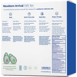 Mustela Set de regalo para recin nacido, para el bao de bebs y para el cuidado de la piel, 5 unidades