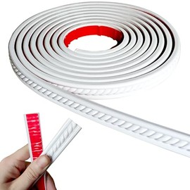 Peel and Stick Molding Trim Self Adhesive Flexible Wall Trim Crown Molding 3d Strip for Tile Wood Wall Panels Picture Mirror Frame Border Edge Corner Ceiling Wallpaper Moulding Decor Trim (120 inches)