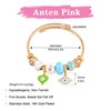 Anten Pink Charm Bracelet Stainless Steel Open Bracelets for Girls