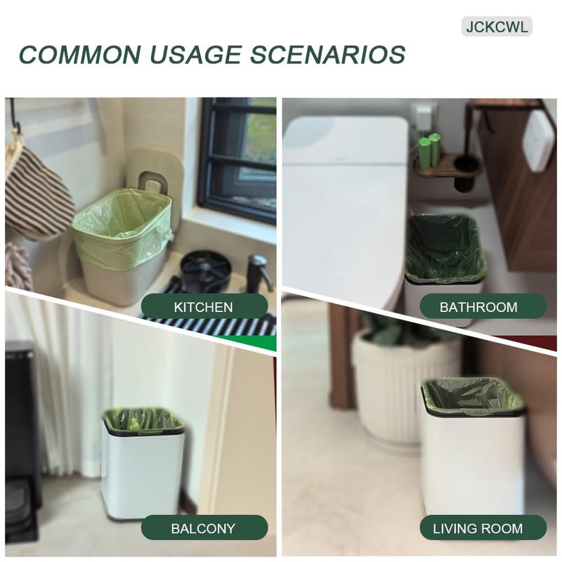 JCKCWL JCKCWL-120-BAGS 6 Litre Green Bin Liners (Pack of 120)