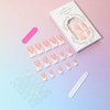 24Pcs Press on Nails - French Tip False Nails Long