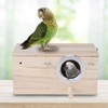Fdit Durable Wooden Birds Nest Natural Bird House Cockatiels Bird
