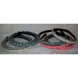 6 New Assorted Color Headbands with Floral Print