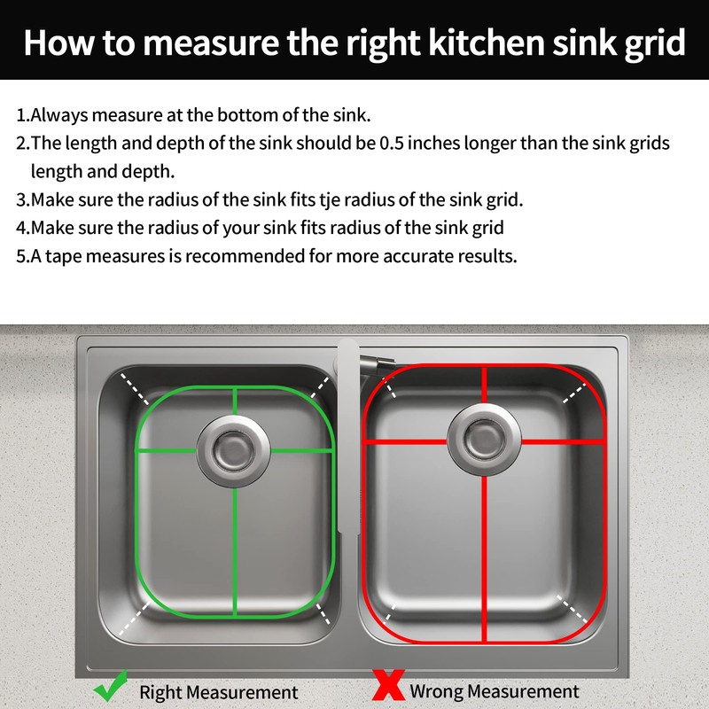 2Pack Sink Protectors for Kitchen Sink 13"x16"and 11.2"x14.5",Stainless Steel Sink