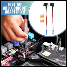 Hihaha 1 Set Universal 2pcs Car Fuse Tap Add a Circuit Adapter 12V with 2pcs 5A Micro3 ATL Blade Type Fuse Replacement Durable Material